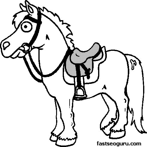 Printable coloring pages horse pony for girls